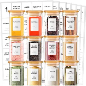 B0FCMLBH6R KUOCODALL Glass Spice Jars Airtight Lids Labels