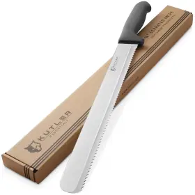 445002273299 KUTLER Steel Partial Tang Serrated Edge Bread