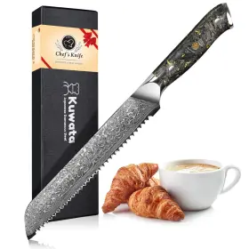 190186020197 KUWATA Bread Knife Damascus Steel Brea