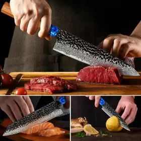 190186020333 KUWATA Chef Knife Set Damascus High Carbon Steel #2