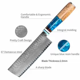 787996796062 KUWATA Nakiri Chef Knife High Carbon Steel #3