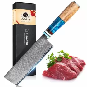 787996796062 KUWATA Nakiri Chef Knife High Carbon Steel
