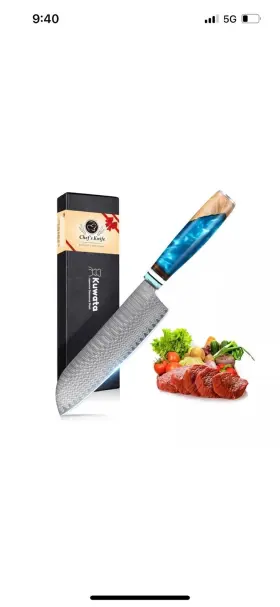 787996796239 KUWATA Chef Knife Damascus Steel Kitchen