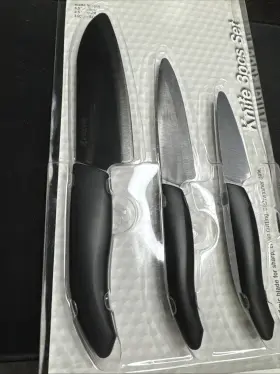 075BK KYOCERA Advanced Ceramic Knife Set Chef Serrated Paring #2