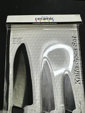 075BK KYOCERA Advanced Ceramic Knife Set Chef Serrated Paring #3