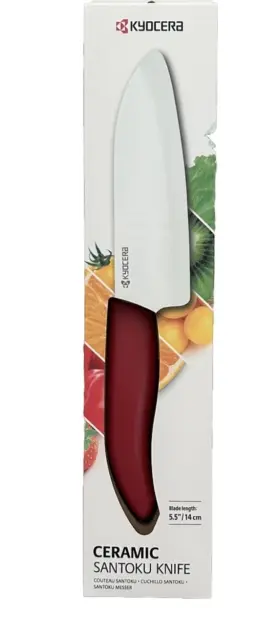 960664554348 KYOCERA Advanced Ceramic Chefs Santoku Knife
