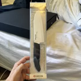 FK-140-WH-BK KYOCERA Advanced Ceramic Santoku Knife