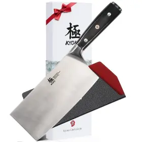 GEKZSCD70 KYOKU Samurai Cleaver Knife Tang High Carbon Steel
