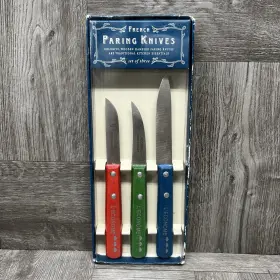 7973985 L-ECONOME French Pairing Knives Set Wood Handles Box