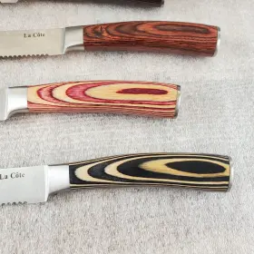 LC-14335B2 LA C TE HOMEWARE Cote Pakka Wood Steak Knives Set #2