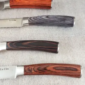 LC-14335B2 LA C TE HOMEWARE Cote Pakka Wood Steak Knives Set #3