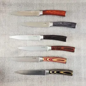 LC-14335B2 LA C TE HOMEWARE Cote Pakka Wood Steak Knives Set