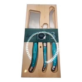 0400014380370 LAGUIOLE Turquoise Cheese Knife Fork Spreader