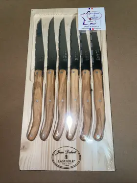 0793078 LAGUIOLE Jean Dubost Wood Steak Knives Box Set