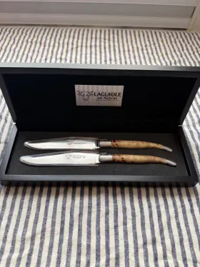 22C99OLIH LAGUIOLE Aubrac Steak Knife Set Olivewood Handle