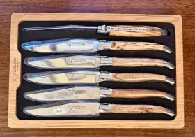 62C99WAIHB LAGUIOLE Aubrac Steak Knife Set Wood Handles