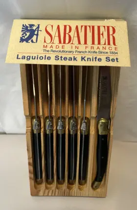 635275846123 LAGUIOLE Sabatier Bee Steak Knife Set Knives