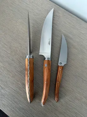COF3CUIGOOL LAGUIOLE EN AUBRAC Kitchen Knife Set Olivewood #3