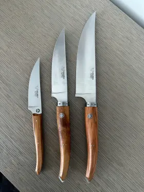 COF3CUIGOOL LAGUIOLE EN AUBRAC Kitchen Knife Set Olivewood