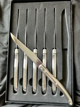FT-SK-S6 LAGUIOLE Steak Knife Set Steel Serrated Box