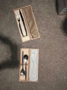 L0240654L03003 LAGUIOLE Jean Dubost Silverware Set Wooden Box