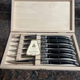 LAG6B LAGUIOLE Osborne Handle Serrated Blade Steak Knives