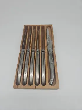 Laguiole LAGUIOLE SILHOUETTE Sabatier Steak Knife Set Steel