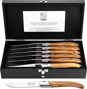 718719300039 LAGUIOLE STYLE DE VIE Steak Knives Line Wood Gif