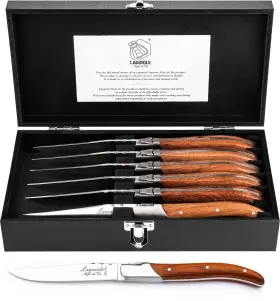 718719300053 LAGUIOLE STYLE DE VIE Steak Knives Line Rosewood