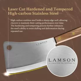 082498331002 LAMSON Meat Cleaver Riveted Handle Steel #3