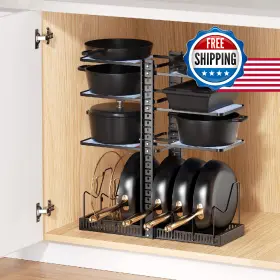 B0FDQFFBXB LAMU Pots Organizer Cabinet Expandable Pan