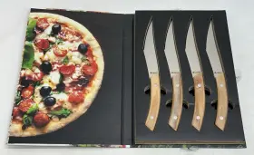PK-100L LEGNOART Steak Pizza Knives Napoli Set Steel Light
