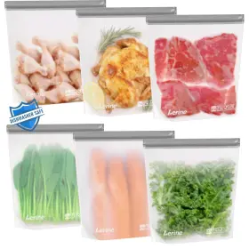 B0FVM8Z83Y LERINE Pack Freezer Bags Gallon Stand Up Safe Bpa