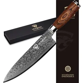 682228712790 LEVINCHY Damascus Chefs Knife Handmade Steel