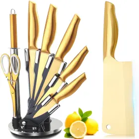 HJJ1102A LINGXIANSENG Knife Set Acrylic Block Steak Knives