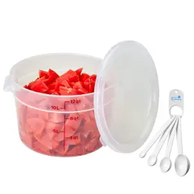 B08RL8ZSD3 LUMINTRAIL Cambro Round Food Storage Container Lid