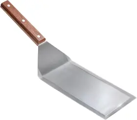 4X8BE LUSHIG Steel Griddle Spatula Wood Handle