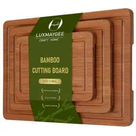 LUXM3 LUXMAYGEE Cutting Board Set Kitchen Wood Ju