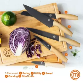 9078 M-CHEF Kitchen Knife Set Paring Utility Bread Carving #2