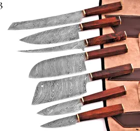 M133 M-DAMASCUS Forged Steel Chef Knife Set Kitchen Knives
