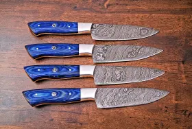1513 M-DAMASCUS PRO Forged Steel Blade Chef Steak Knife Set