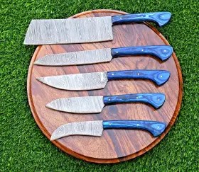1677 M-DAMASCUS PRO Forged Steel Chef Knife Set Bag