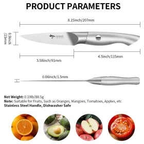 DJG012 MAD SHARK Paring Knife Knives Ultra Sharp Vegetable #2