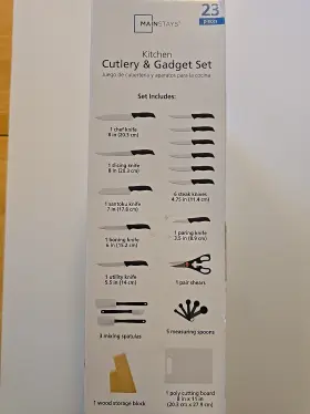 MS90-020-100-20 MAINSTAYS Cutlery Knife Set Kitchen Gadget #3