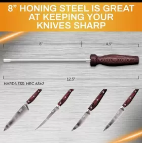 742617000269 MAMAS GREAT Knife Sharpener Honing Steel Rod Car #3