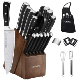 A-KNIFE-022 MAO JEWELRY Set Kitchen Block Wooden High Carbon