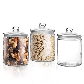 B07Y7KGJTL MARBELOUS Set Glass Jar Lid Airtight Storage Food