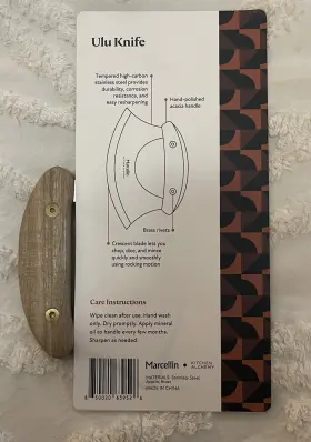 850020639526 MARCELLIN Mercellin Alaskan Ulu Knife Blade #2
