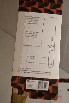 850020639557 MARCELLIN Vegetable Cleaver Crescent Ulu Knife #2