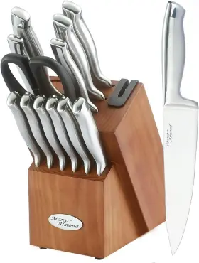 KYA26 MARCO ALMOND Knife Block Set